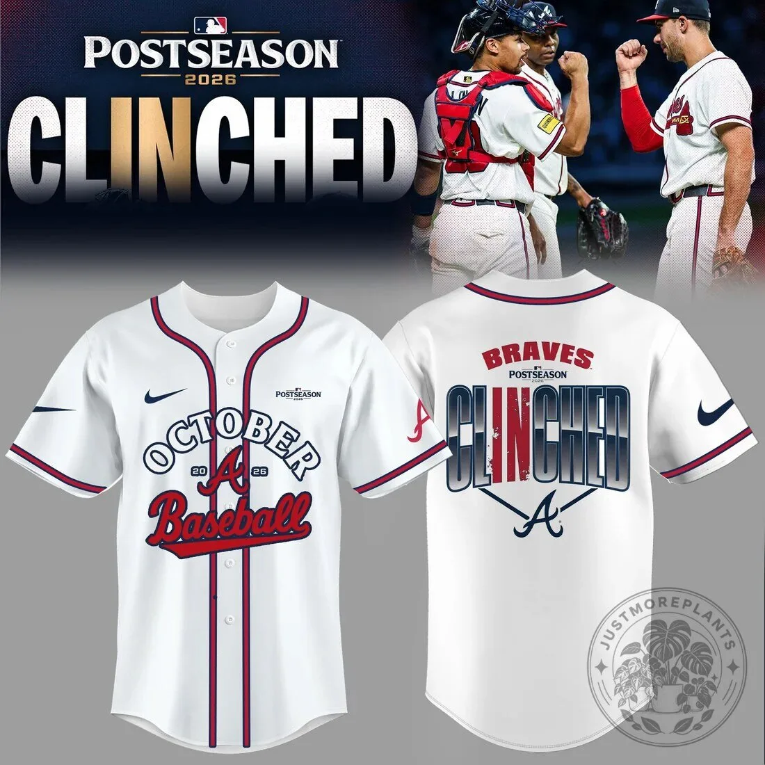 2026 Atlanta Braves Postseason Clinched Baseball Jersey