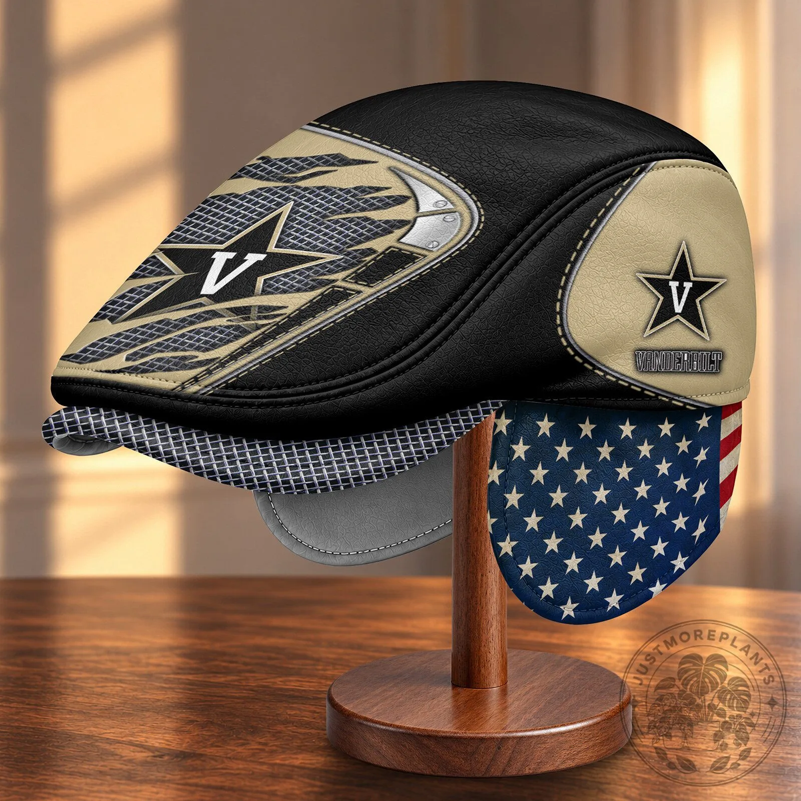 Vanderbilt Commodores NCAA Flat Cap with Foldable Ear Flaps