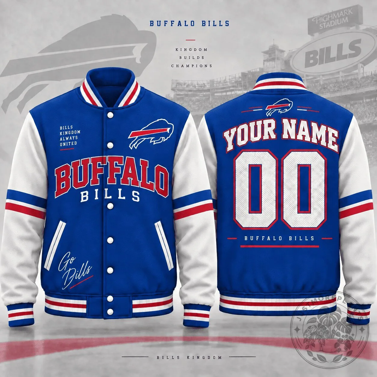 Buffalo Bills Custom Name And Number Football Team Bomber Jacket