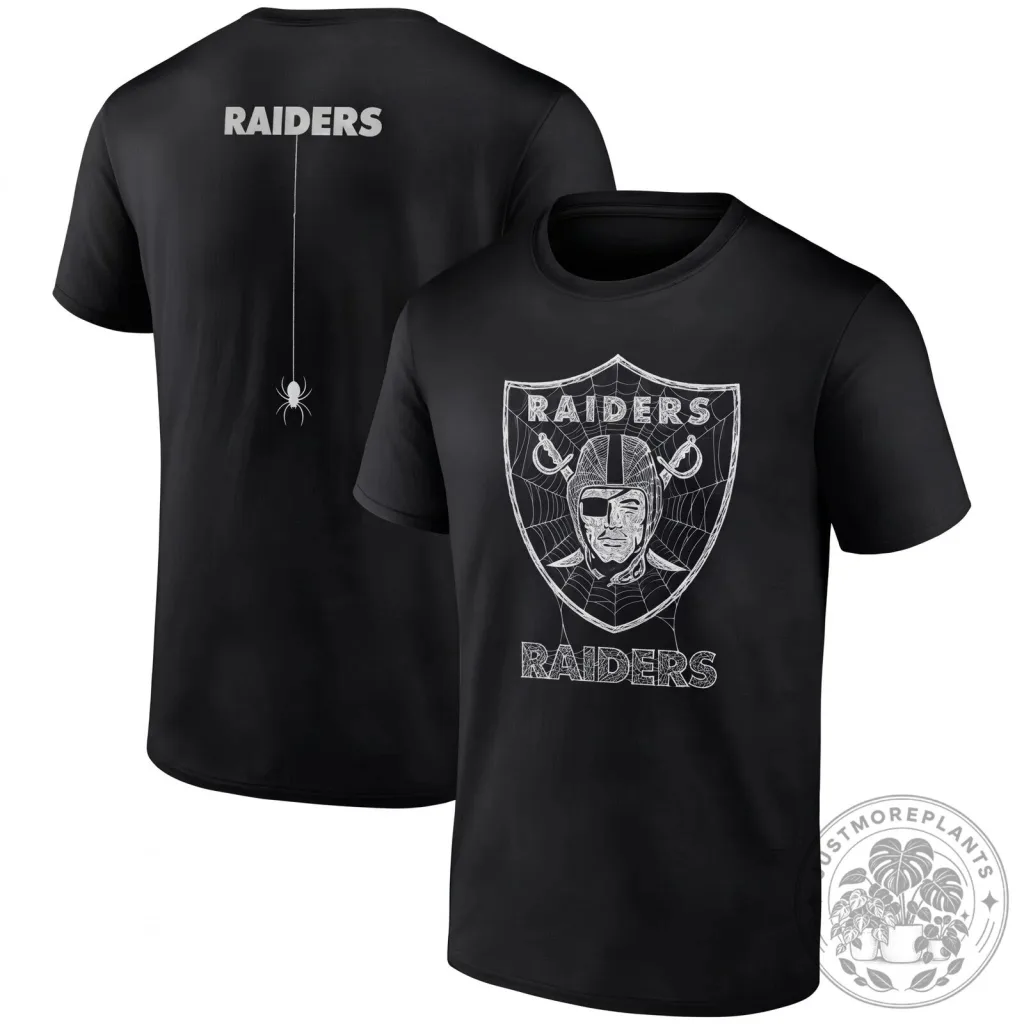 Las Vegas Raiders Halloween Spider Web Shield Logo T-Shirt Las Vegas Raiders Halloween Spider Web Shield Logo T-Shirt