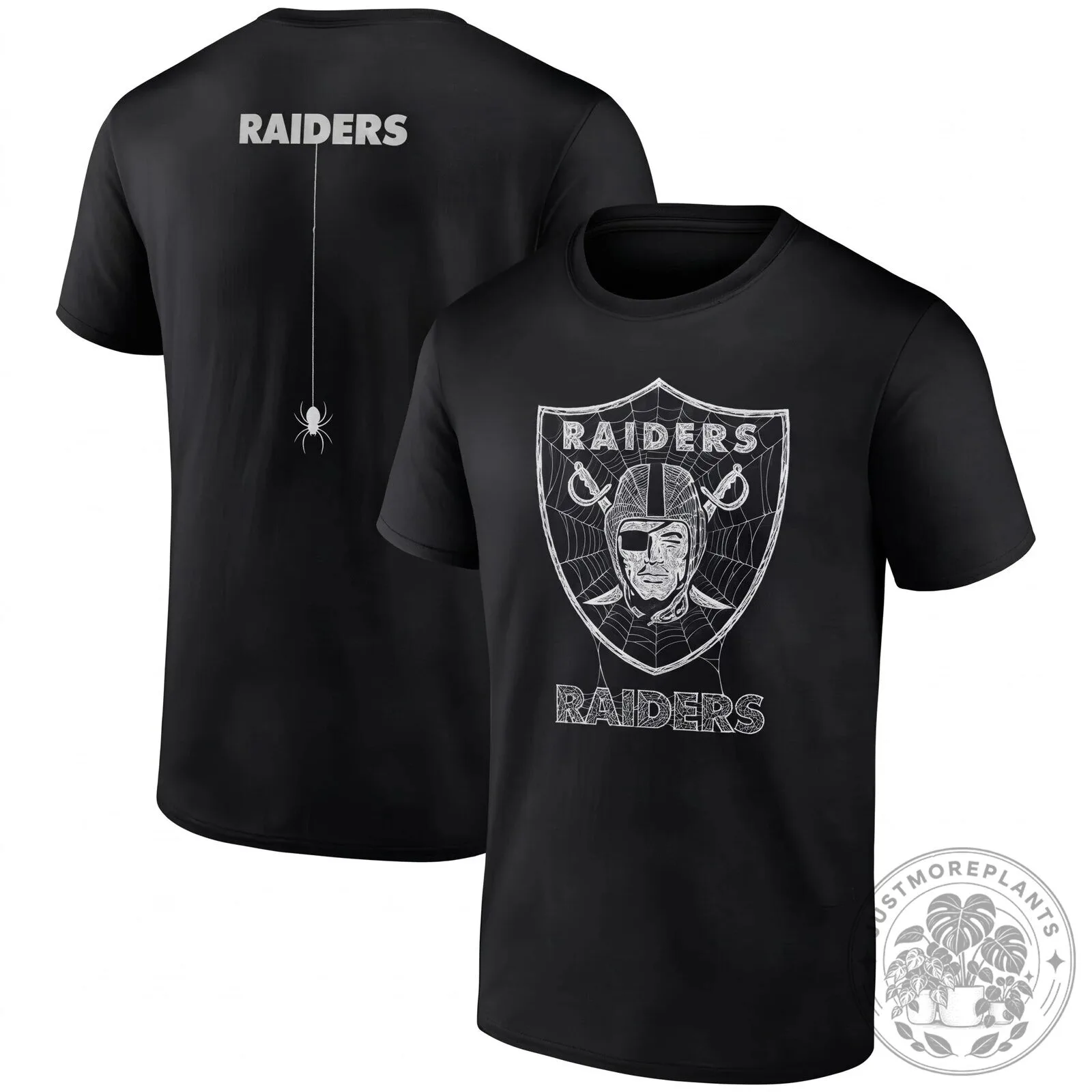 Las Vegas Raiders Halloween Spider Web Shield Logo T-Shirt