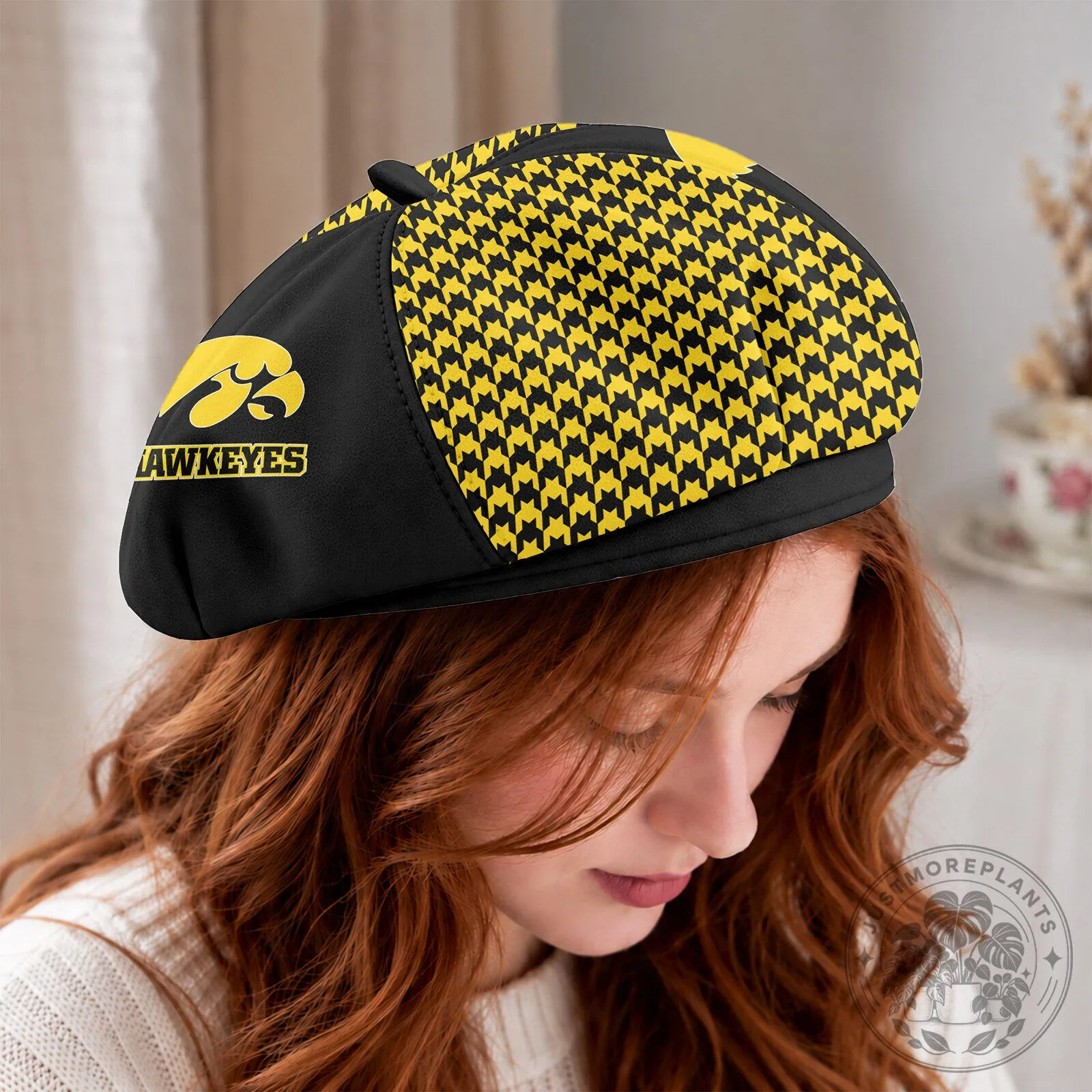 Iowa Hawkeyes NCAA Women's Custom Name Beret Hat 9 Iowa Hawkeyes NCAA Women