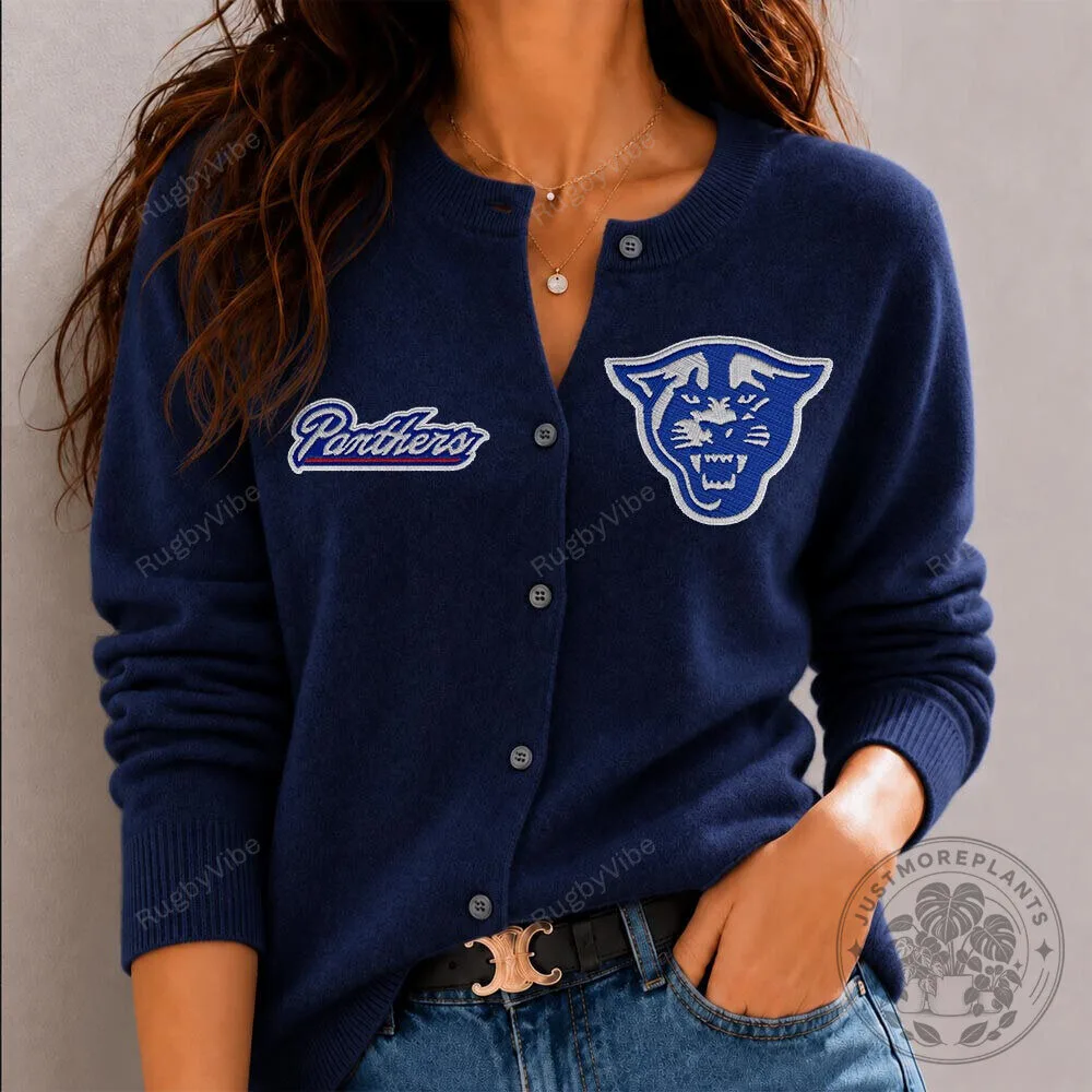 Georgia State Panthers Embroidered Logo Cardigan Sweater