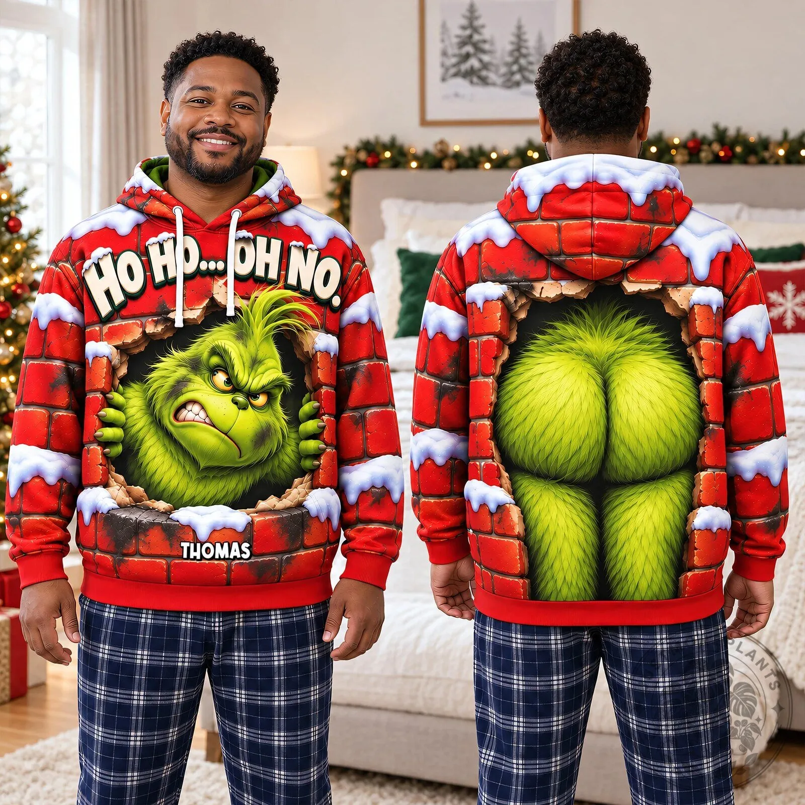 Grinch Ho Ho Oh No Christmas Holiday Personalized Hoodie 8 Grinch Ho Ho Oh No Christmas Holiday Personalized Hoodie