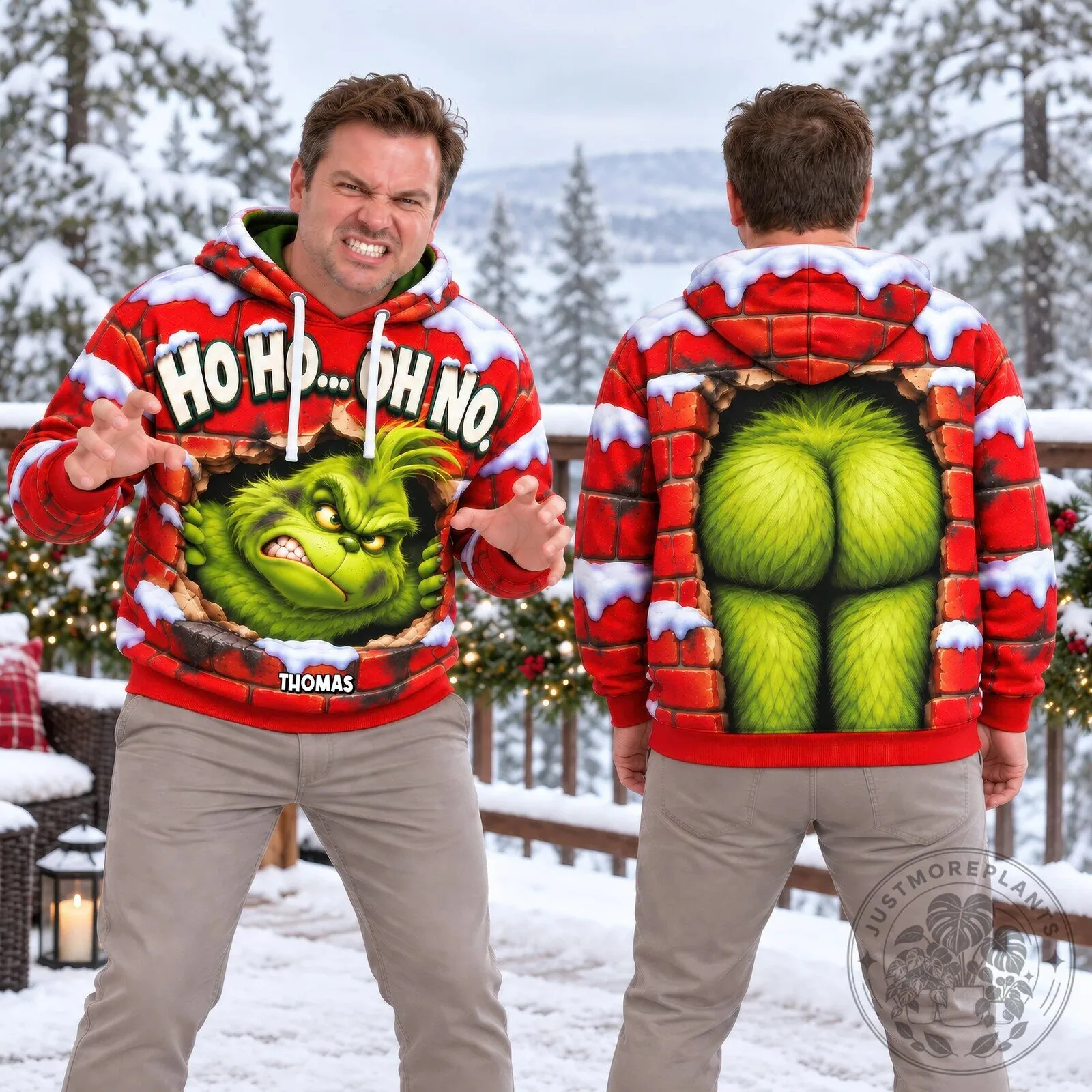 Grinch Ho Ho Oh No Christmas Holiday Personalized Hoodie 9 Grinch Ho Ho Oh No Christmas Holiday Personalized Hoodie
