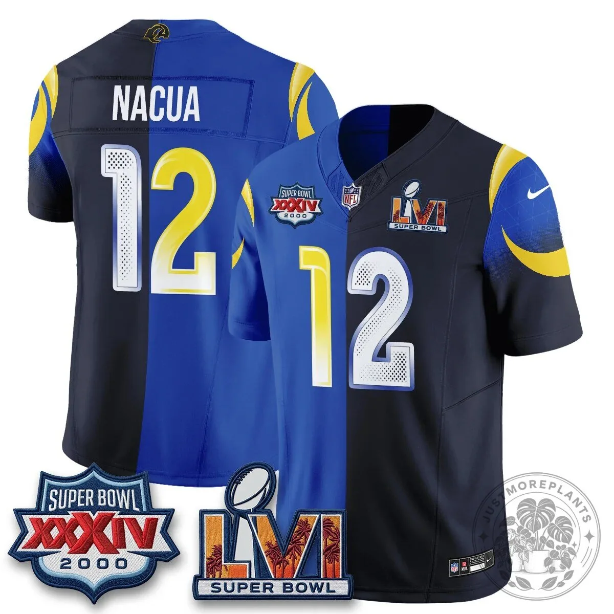 Los Angeles Rams Cooper Kupp Super Bowl LVI Split Royal Vapor Football Jersey