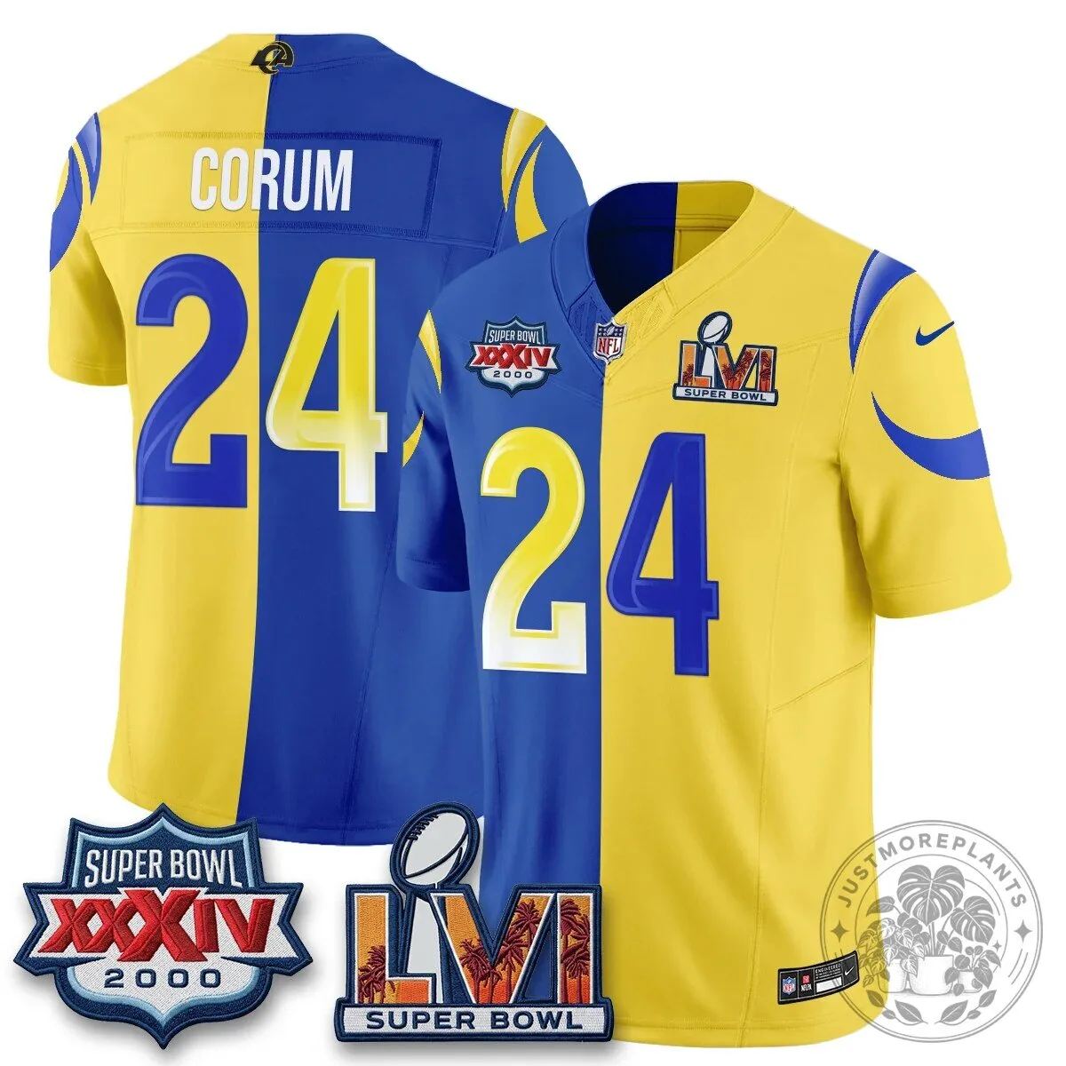 Los Angeles Rams Cooper Kupp Super Bowl LVI Split Royal Vapor