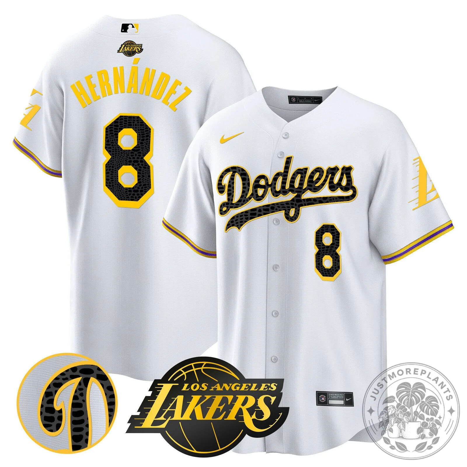 Los Angeles Dodgers Kobe Bryant Baseball Jersey Black Mamba