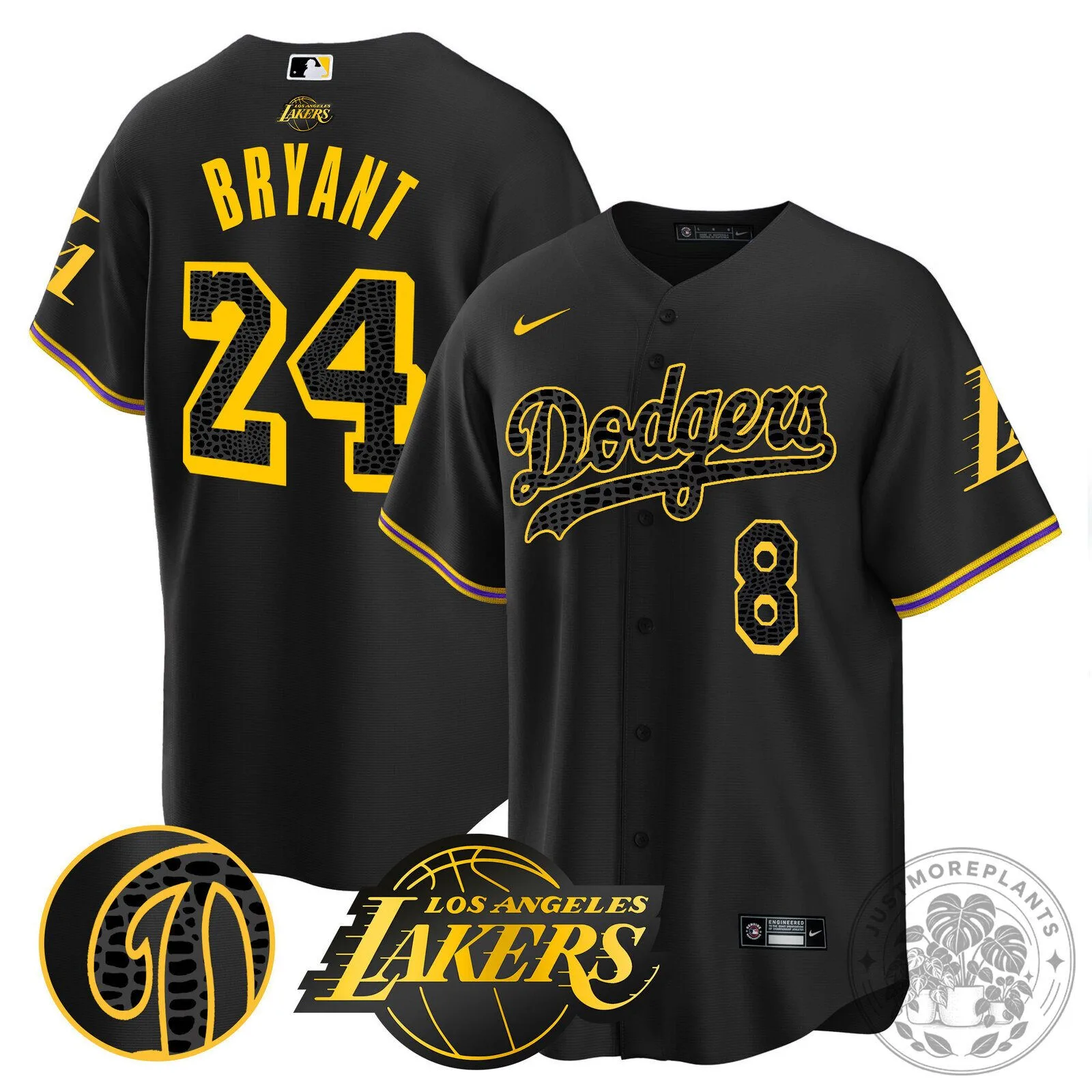 Los Angeles Dodgers Kobe Bryant Baseball Jersey Black Mamba Edition 92 Los Angeles Dodgers Kobe Bryant Baseball Jersey Black Mamba Edition