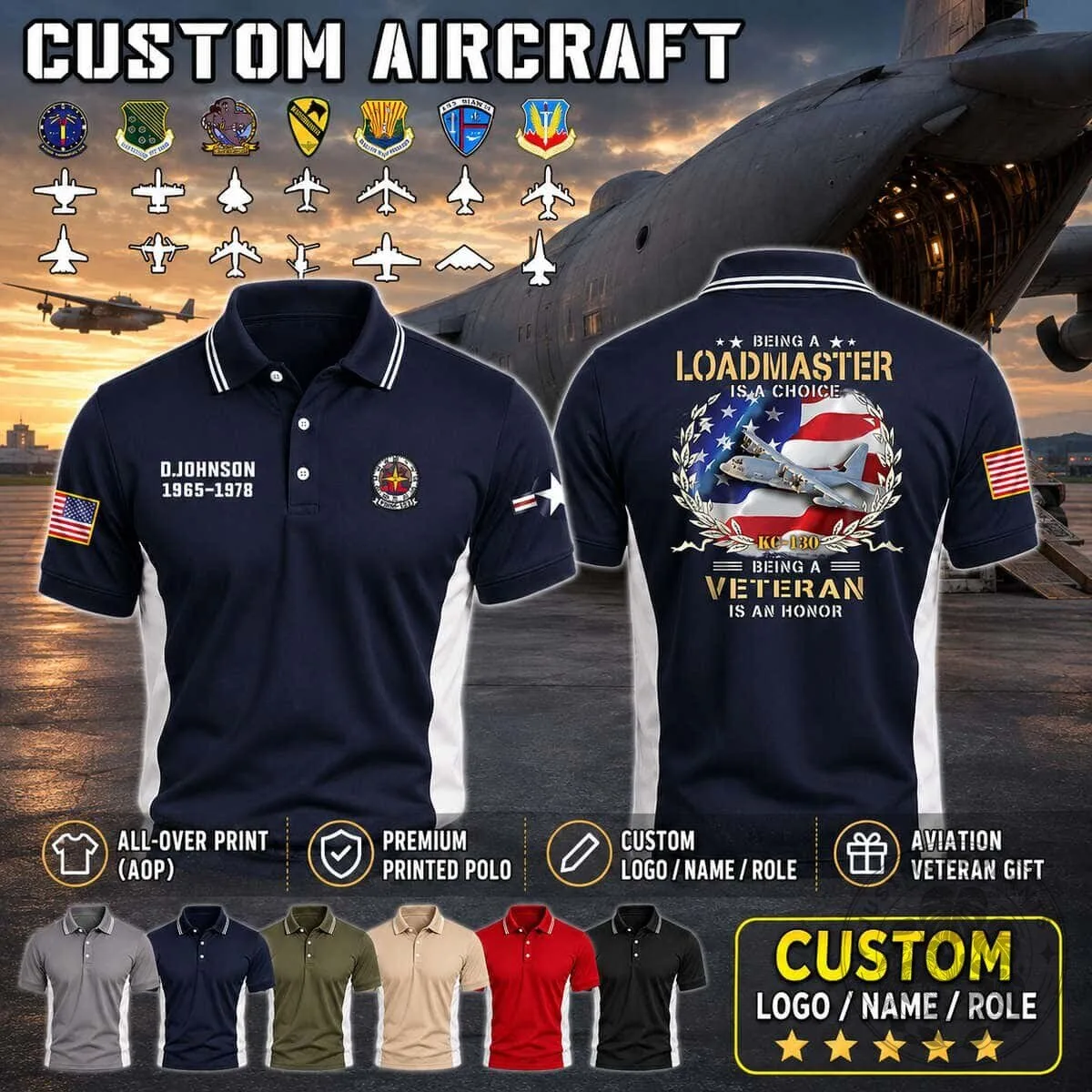 KC-130 Loadmaster Veteran Being A Veteran Is An Honor Custom Polo Shirt 1 KC-130 Loadmaster Veteran Being A Veteran Is An Honor Custom Polo Shirt