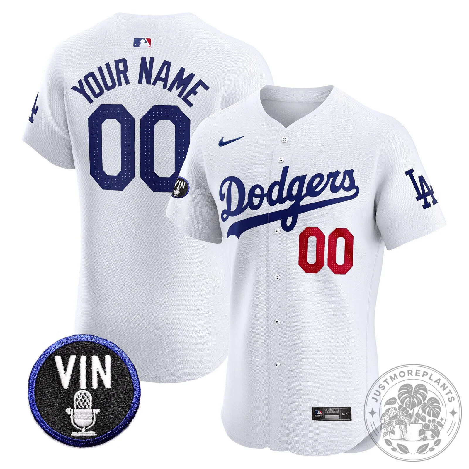 Los Angeles Dodgers Vin Scully Patch Custom Baseball Jersey