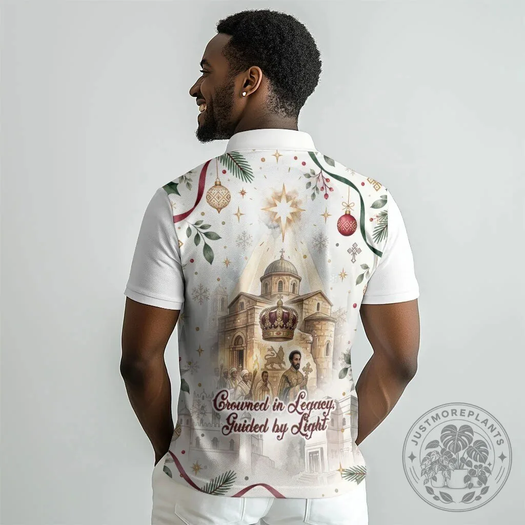 Haile Selassie Christmas Light Royal Ethiopian Orthodox Polo Shirt 11 Haile Selassie Christmas Light Royal Ethiopian Orthodox Polo Shirt