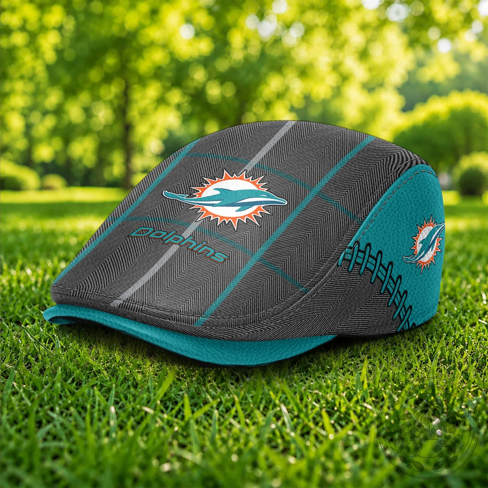Miami Dolphins National Football League Plaid Flat Cap Hat