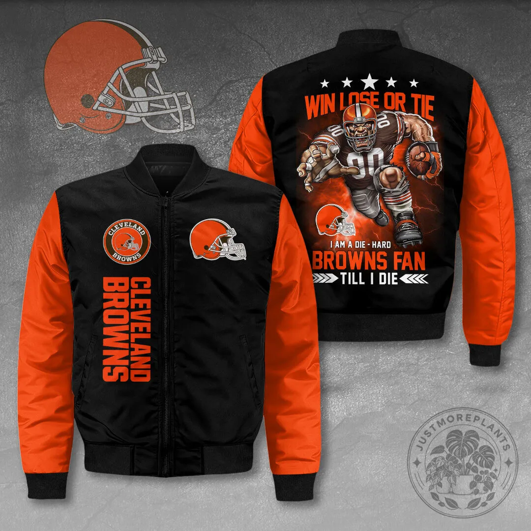 Cleveland Browns Football Team Bomber Jacket for Men and Women