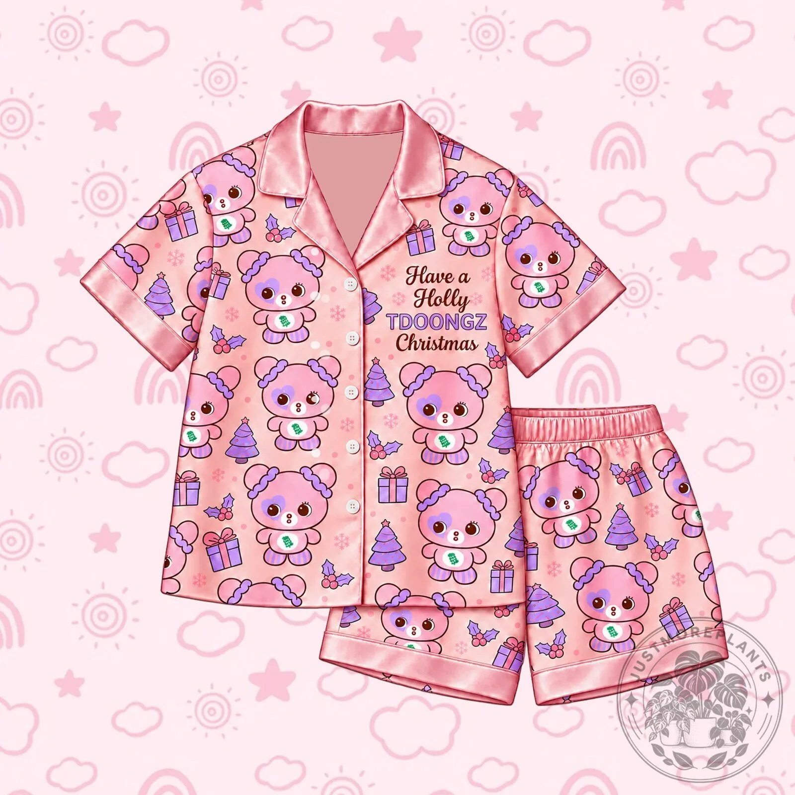TWICE Momo Mokuring Mascot Ugly Christmas Pajama Set 5 TWICE Momo Mokuring Mascot Ugly Christmas Pajama Set