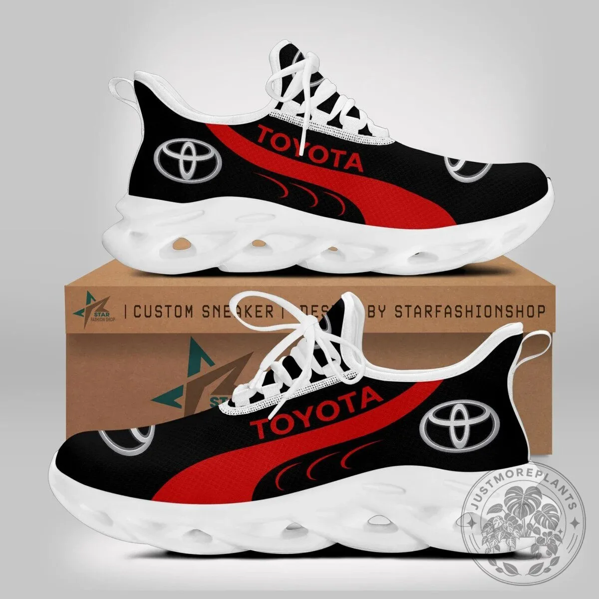 Toyota Logo Black and Red Max Soul Running Shoes for Men and Women 15 Toyota Logo Black and Red Max Soul Running Shoes for Men and Women
