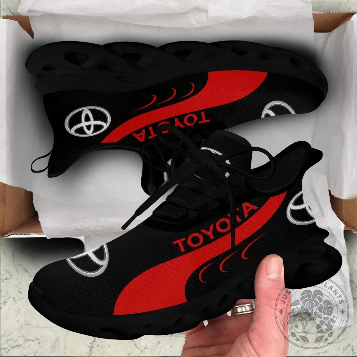 Toyota Logo Black and Red Max Soul Running Shoes for Men and Women 17 Toyota Logo Black and Red Max Soul Running Shoes for Men and Women