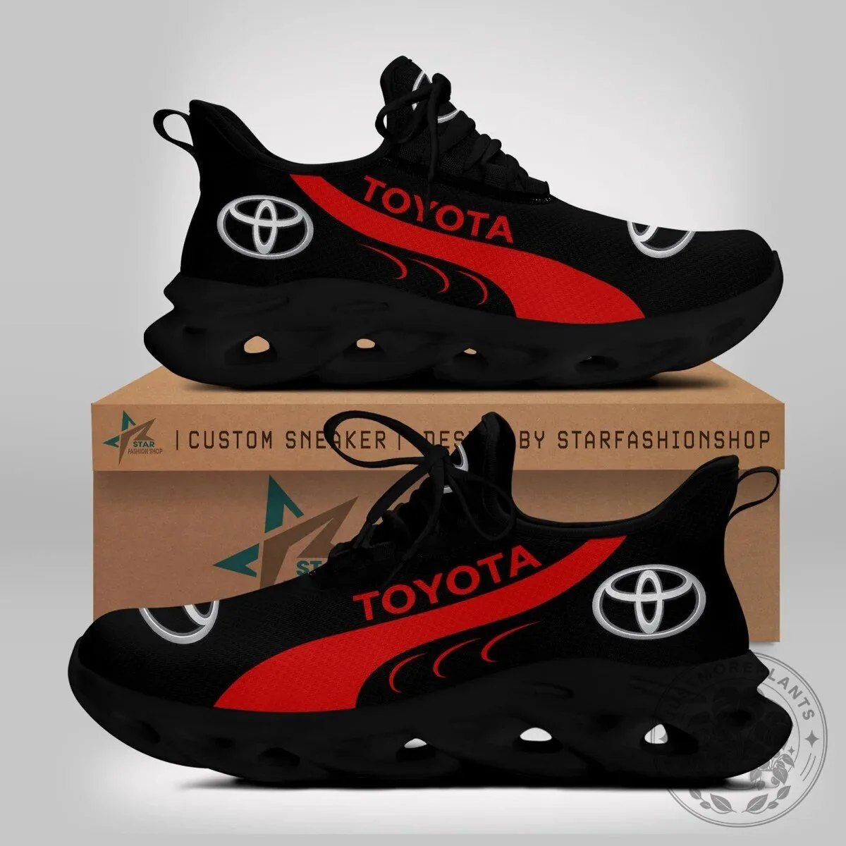 Toyota Logo Black and Red Max Soul Running Shoes for Men and Women 18 Toyota Logo Black and Red Max Soul Running Shoes for Men and Women