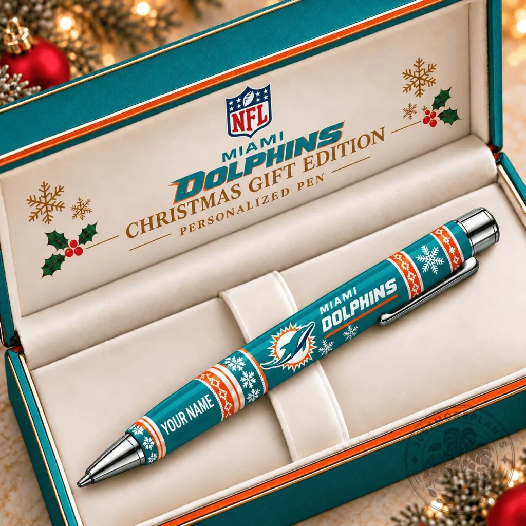 Miami Dolphins Christmas Gift Edition Personalized Ballpoint Pen Miami Dolphins Christmas Gift Edition Personalized Ballpoint Pen