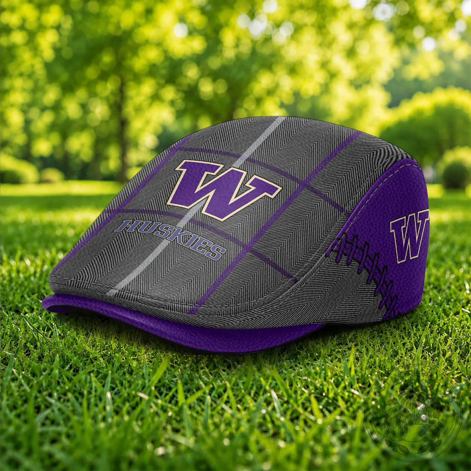 Washington Huskies NCAA Flat Cap Golf Hat for Men and Women