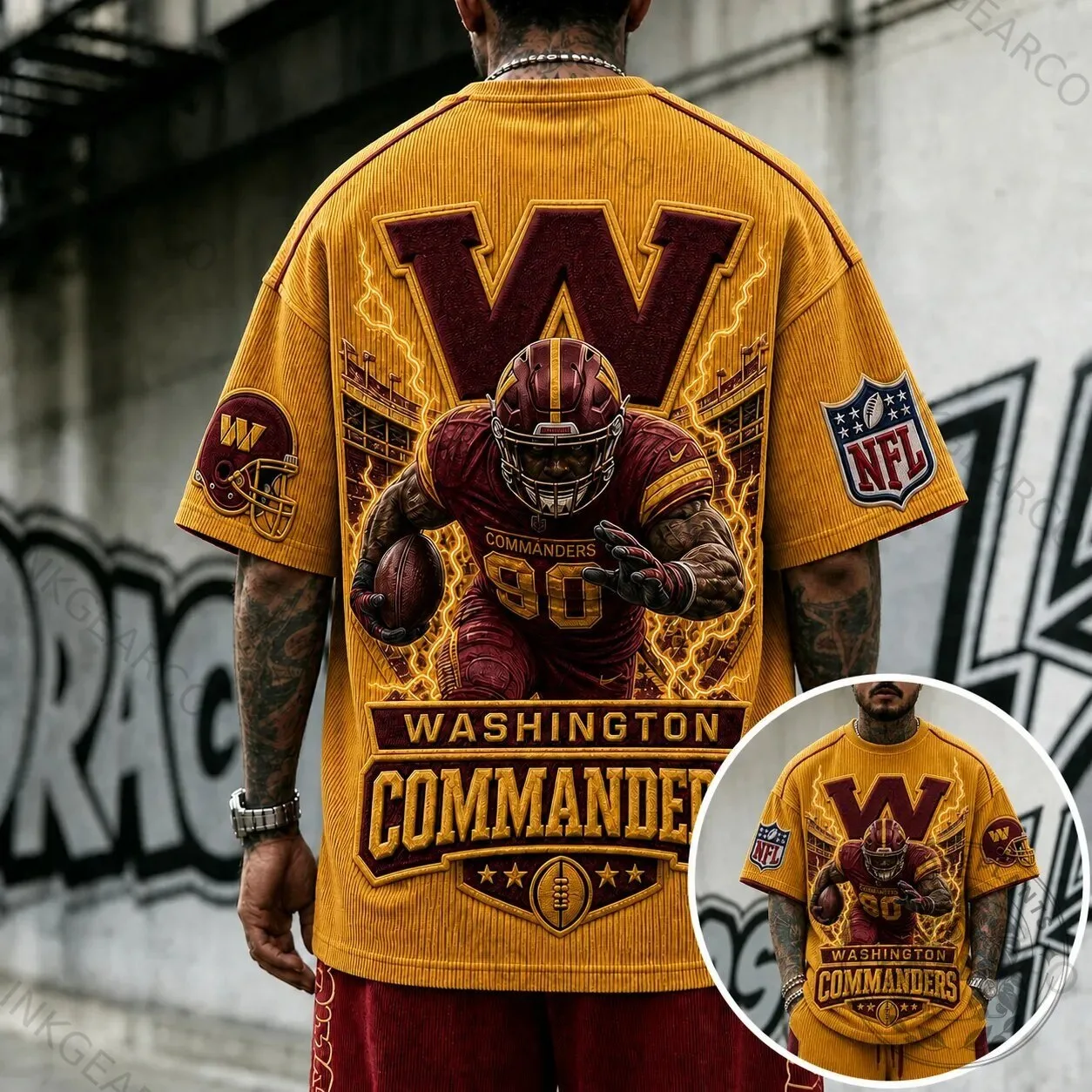 Washington Commanders American Football Team Player Graphic Print T-Shirt