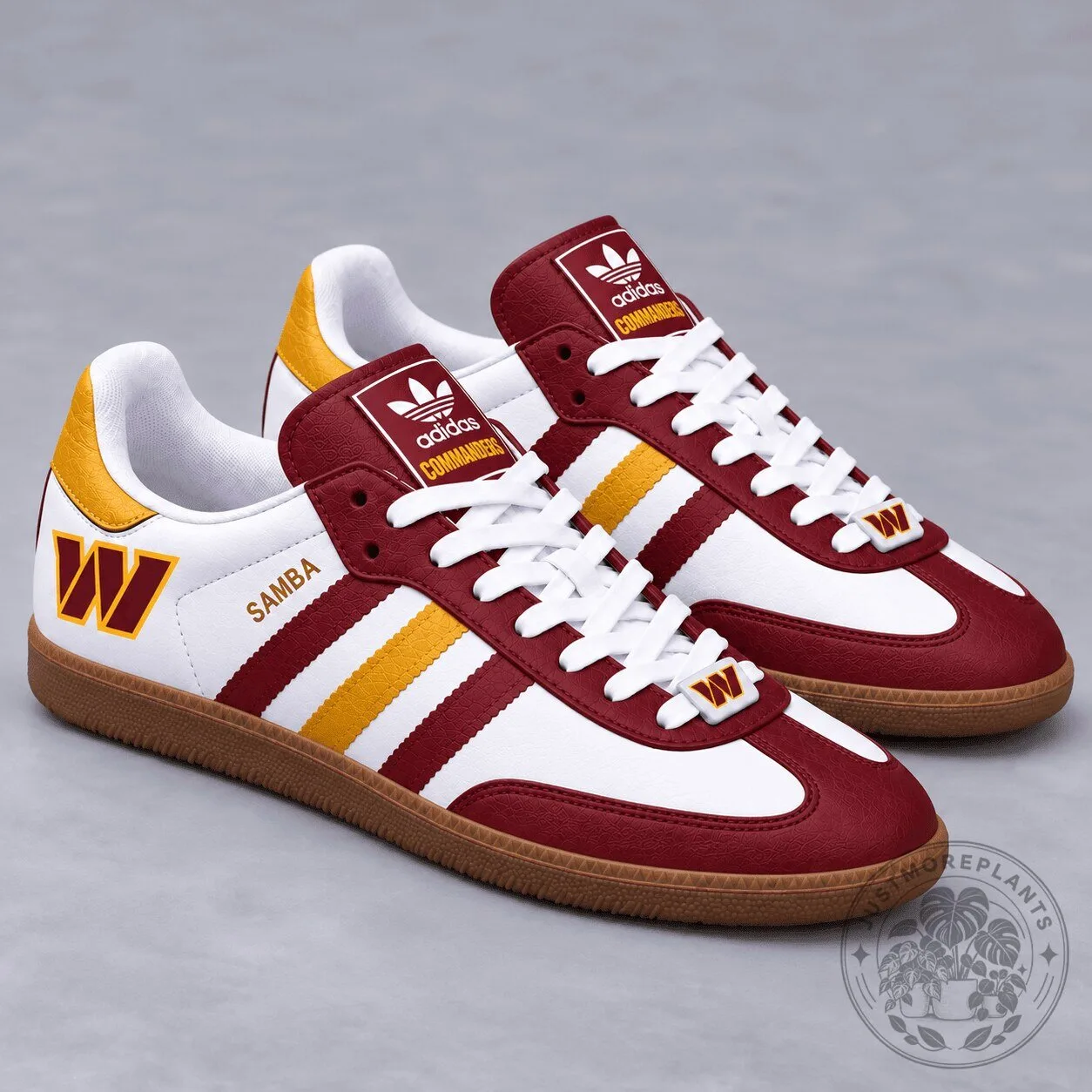 Washington Commanders NFL Team Logo Samba Style Athletic Shoes