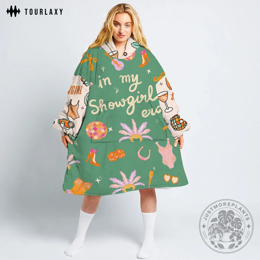 In My Showgirl Era Blanket Hoodie Cozy Oversized Wearable Sweatshirt