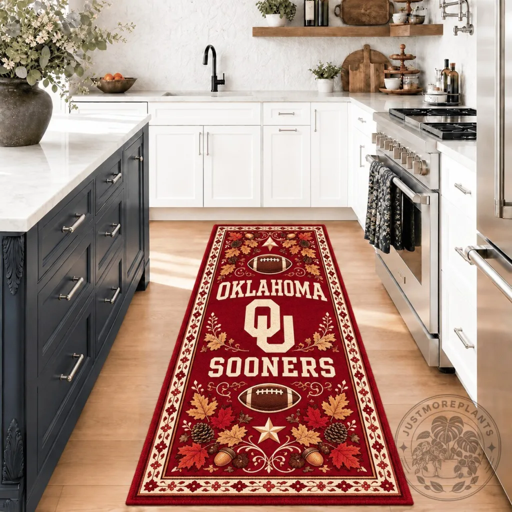 Oklahoma Sooners Football Team Logo Decorative Kitchen Runner Rug Oklahoma Sooners Football Team Logo Decorative Kitchen Runner Rug
