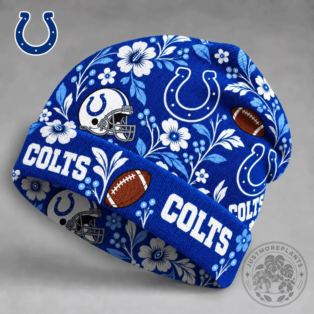 Indianapolis Colts NFL Floral Team Pride Winter Beanie Hat