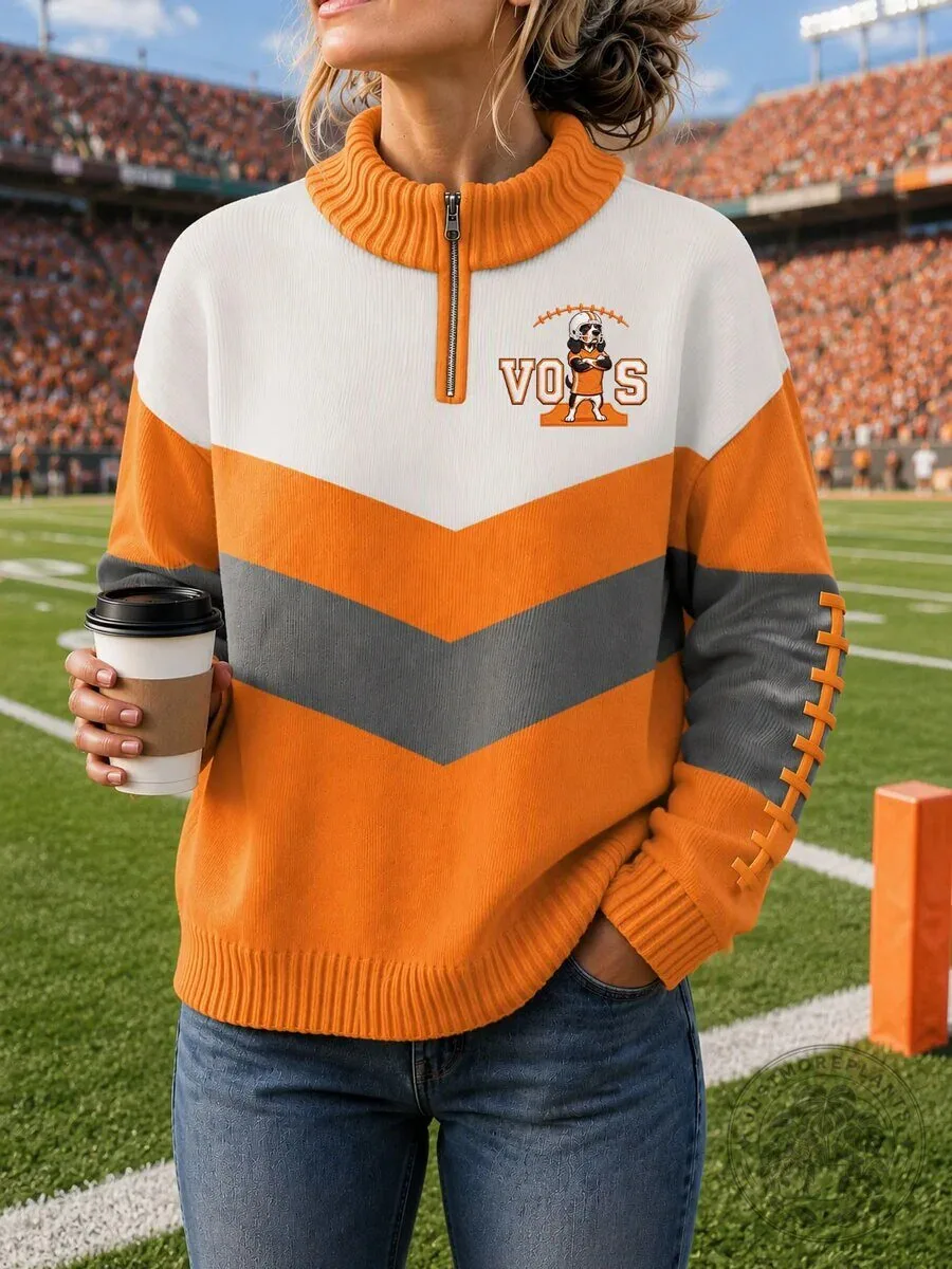 Tennessee Volunteers Football Team Quarter-Zip Pullover Sweatshirt