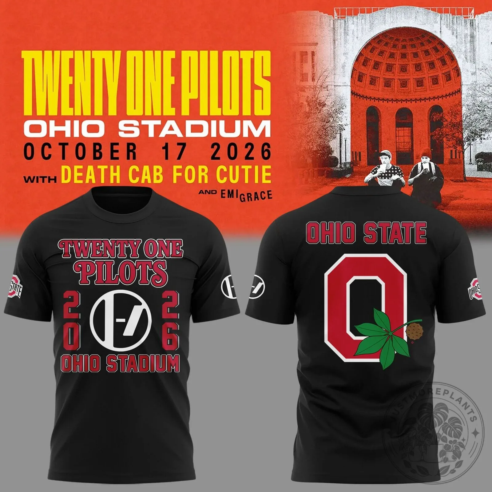 Twenty One Pilots Ohio State Buckeyes Football Concert T-Shirt