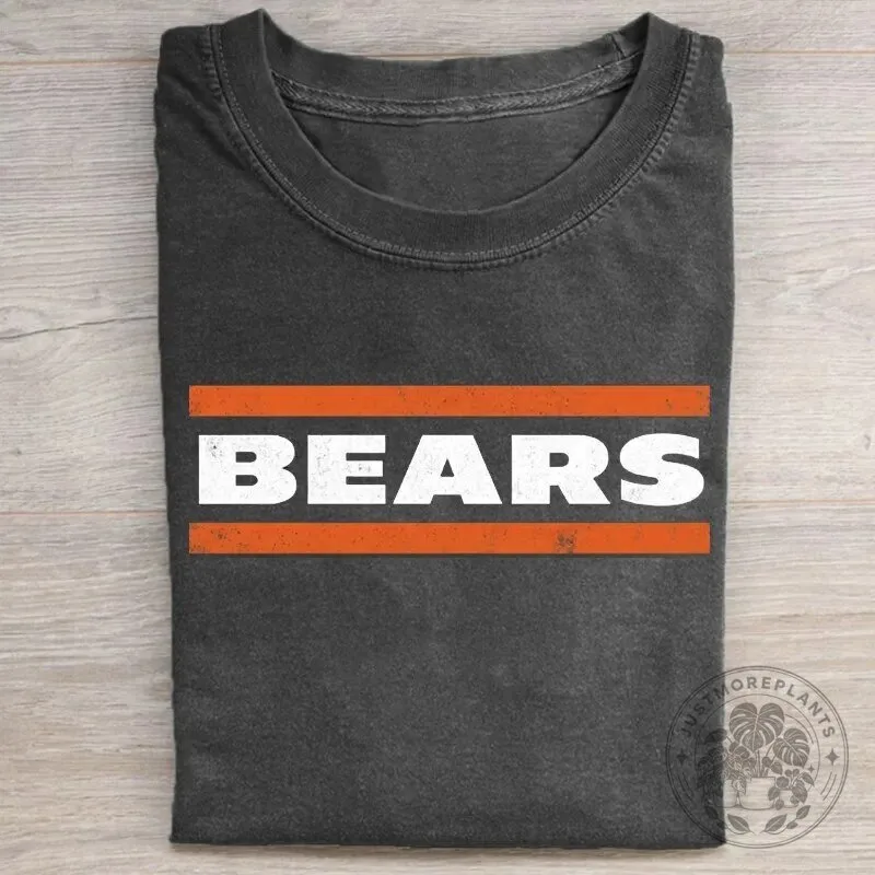 Chicago Bears Football Team Vintage Style Distressed Logo T-Shirt