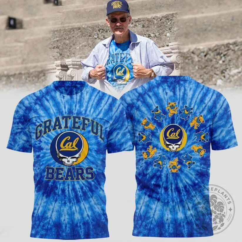 Tie-Dye T-Shirt featuring Grateful Dead for California Golden Bears Football Enthusiasts