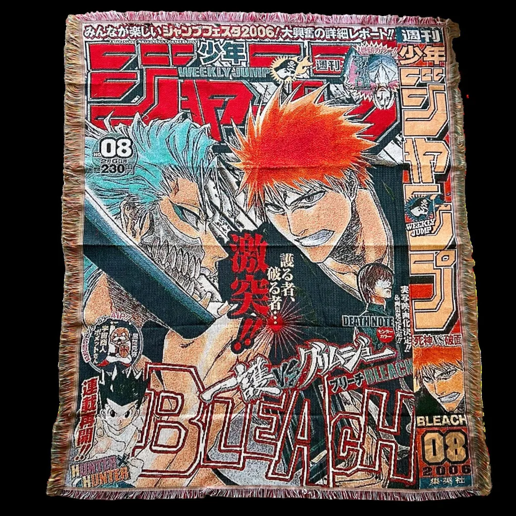 Bleach Anime Ichigo Kurosaki and Grimmjow Jaegerjaquez Weekly Shonen Jump Manga Blanket Bleach Anime Ichigo Kurosaki and Grimmjow Jaegerjaquez Weekly Shonen Jump Manga Blanket