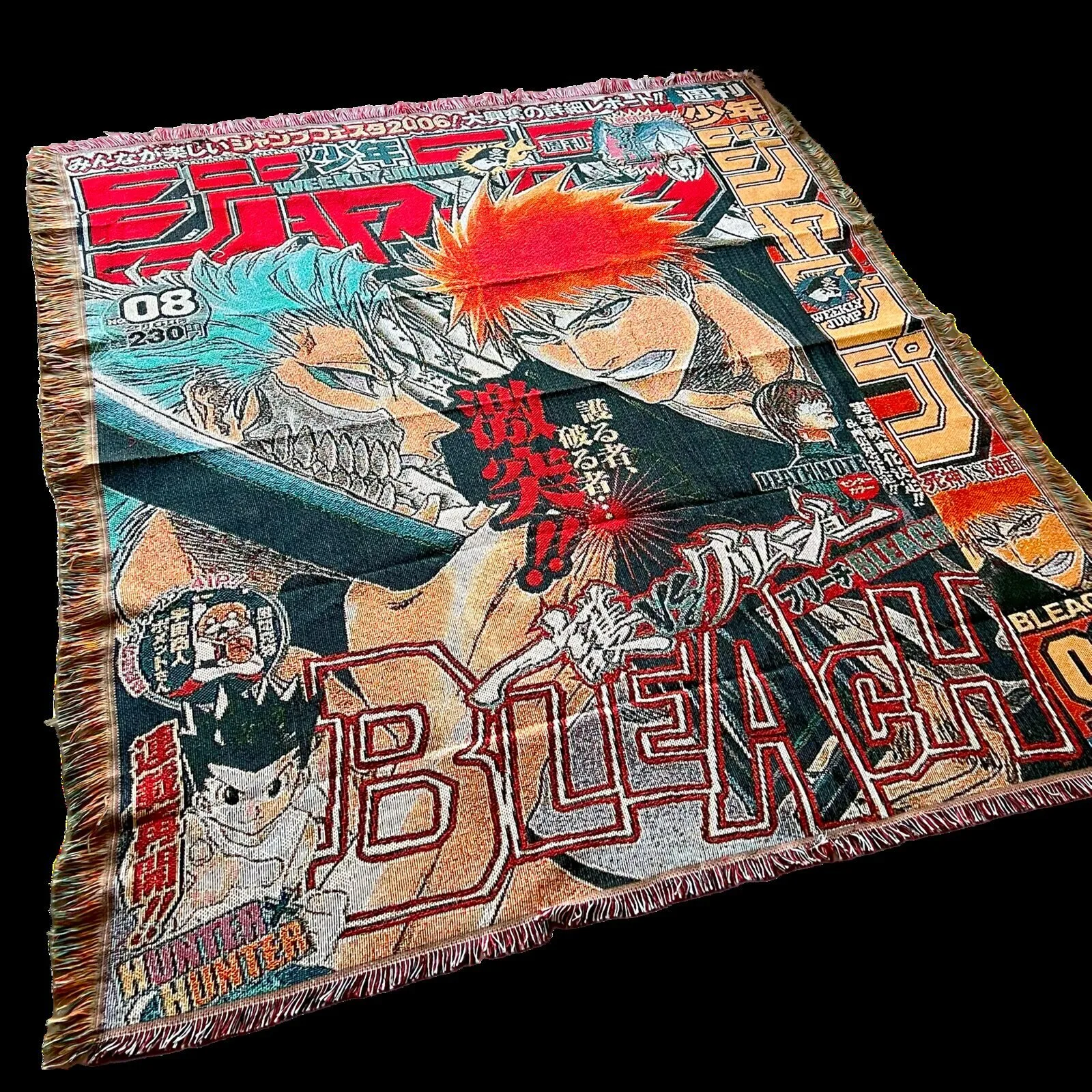 Bleach Anime Ichigo Kurosaki and Grimmjow Jaegerjaquez Weekly Shonen Jump Manga Blanket 7 Bleach Anime Ichigo Kurosaki and Grimmjow Jaegerjaquez Weekly Shonen Jump Manga Blanket