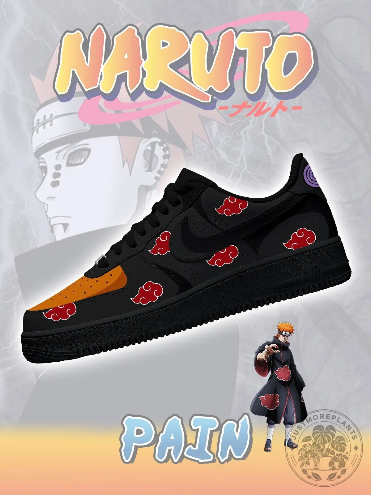 Naruto Akatsuki Pain Custom Printed Sneakers