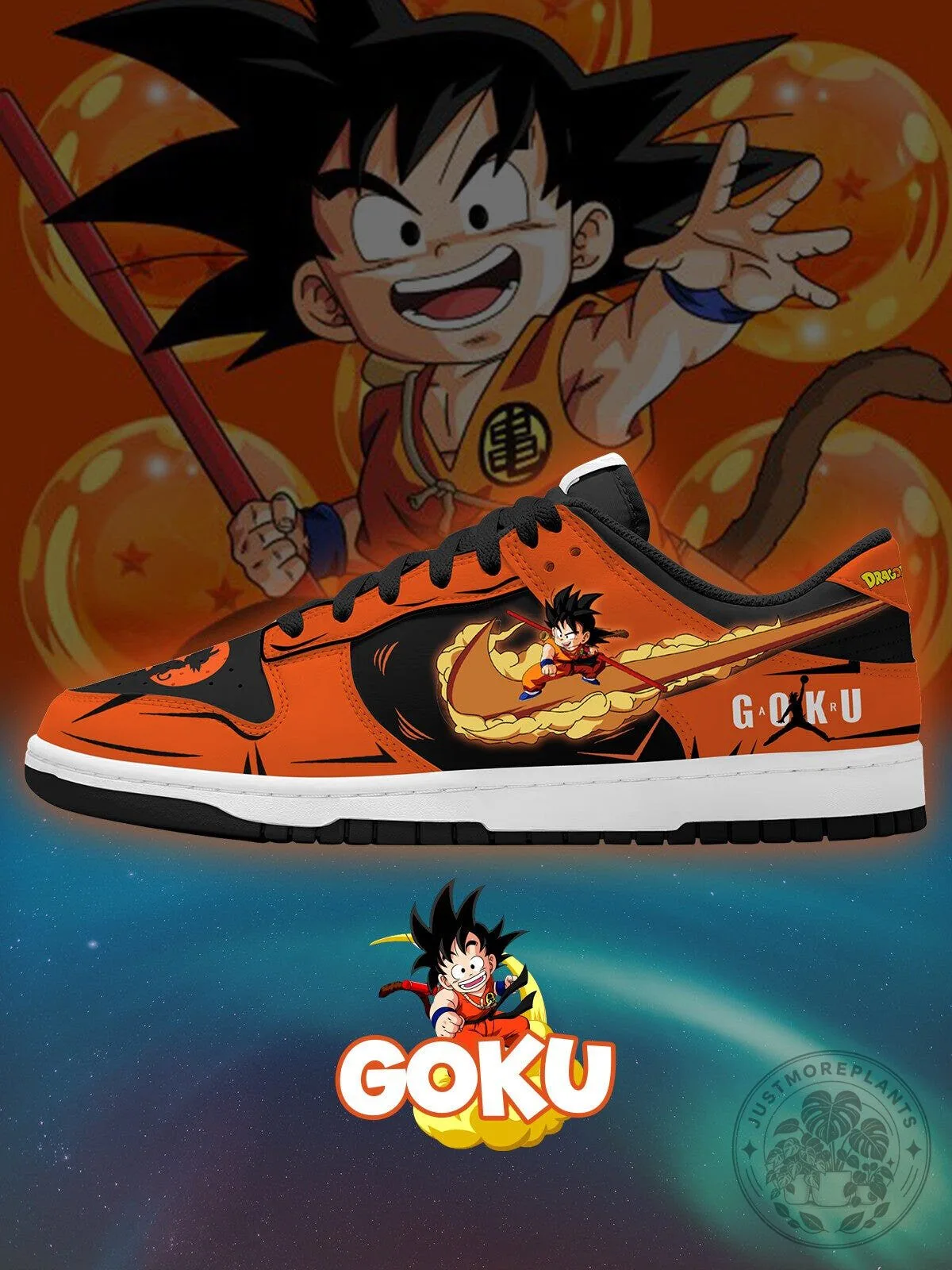Son Goku Dragon Ball Z Custom Court Low Top Sneakers Shoes 3 Son Goku Dragon Ball Z Custom Court Low Top Sneakers Shoes