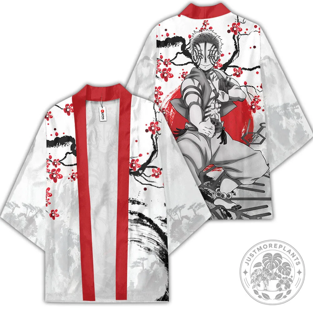 Akaza Demon Slayer Anime Kimono Cardigan Japanese Style Jacket