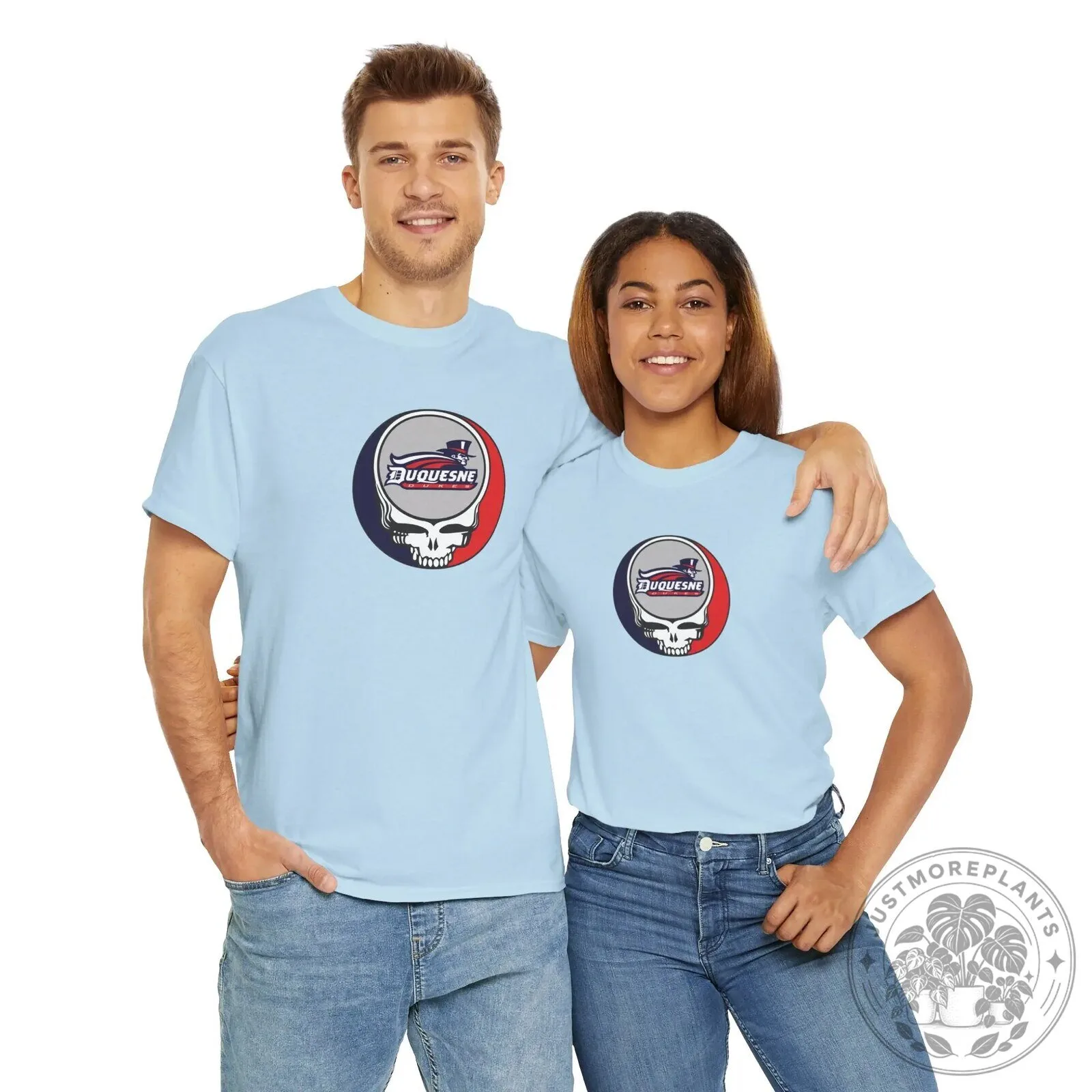 Duquesne University Grateful Dead Steal Your Face Skull Light Blue T-Shirt