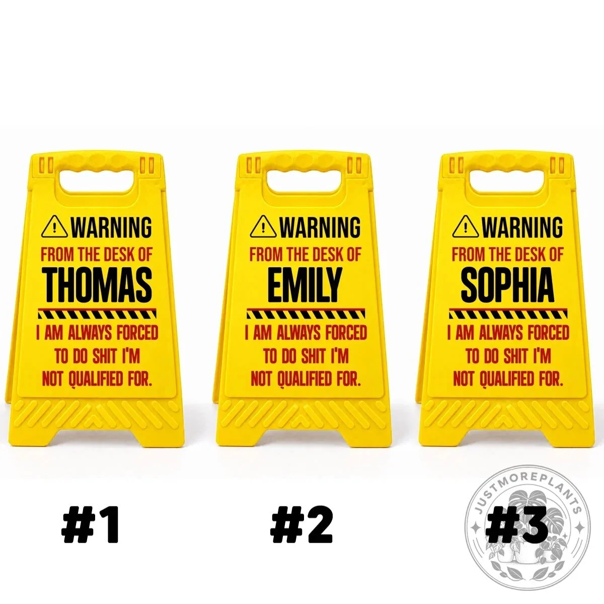 Personalized Desk Warning Sign Funny Office Gag Gift for Coworker 22 Personalized Desk Warning Sign Funny Office Gag Gift for Coworker
