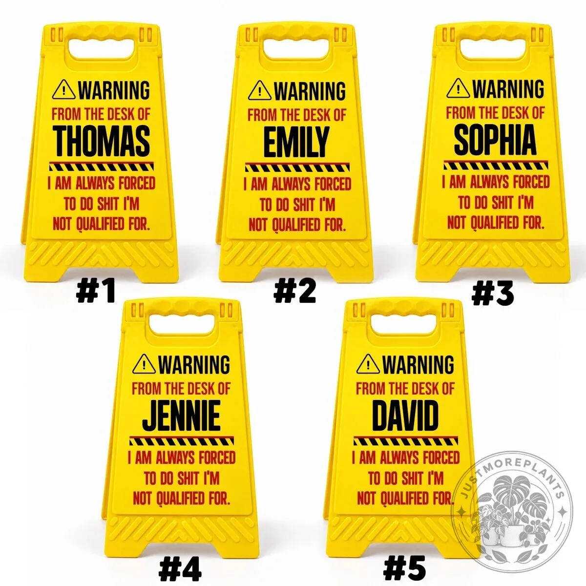 Personalized Desk Warning Sign Funny Office Gag Gift for Coworker 24 Personalized Desk Warning Sign Funny Office Gag Gift for Coworker