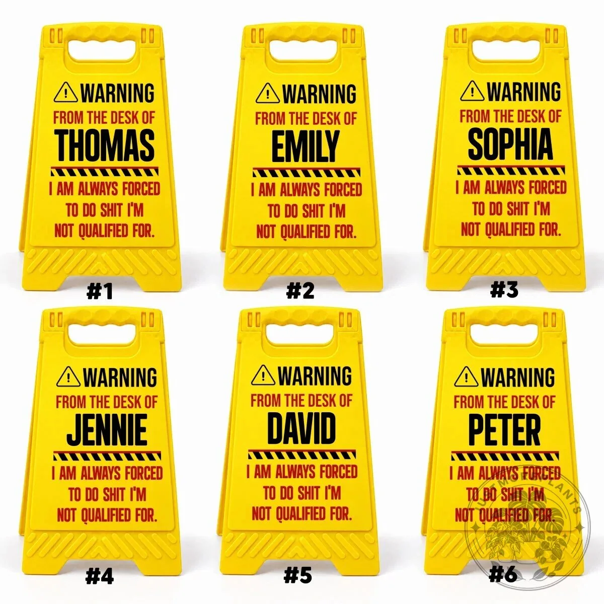 Personalized Desk Warning Sign Funny Office Gag Gift for Coworker 25 Personalized Desk Warning Sign Funny Office Gag Gift for Coworker
