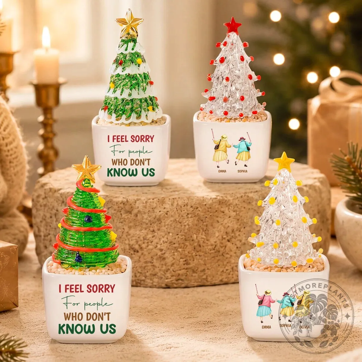 Customizable Glass Potted Christmas Tree Ornament for Your Closest Friends 8 Customizable Glass Potted Christmas Tree Ornament for Your Closest Friends