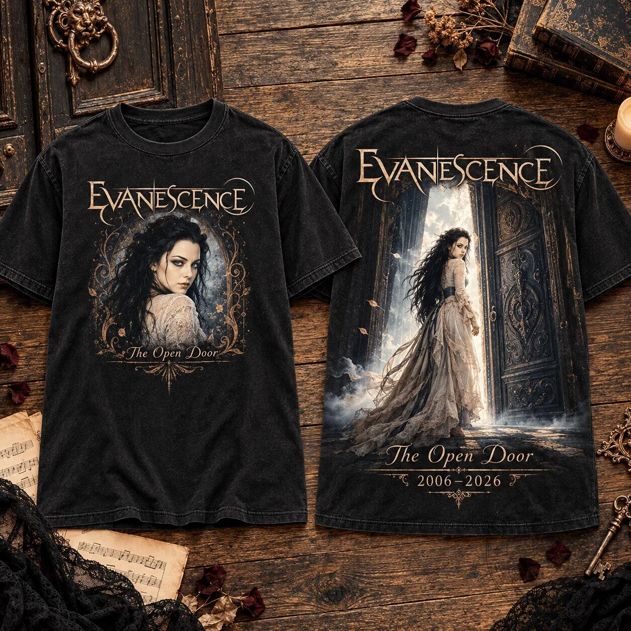 Evanescence The Open Door 20th Anniversary Album Tribute T-Shirt