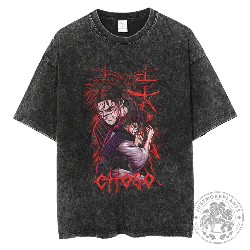 Choso Jujutsu Kaisen Anime Manga Graphic Washed Black T-Shirt