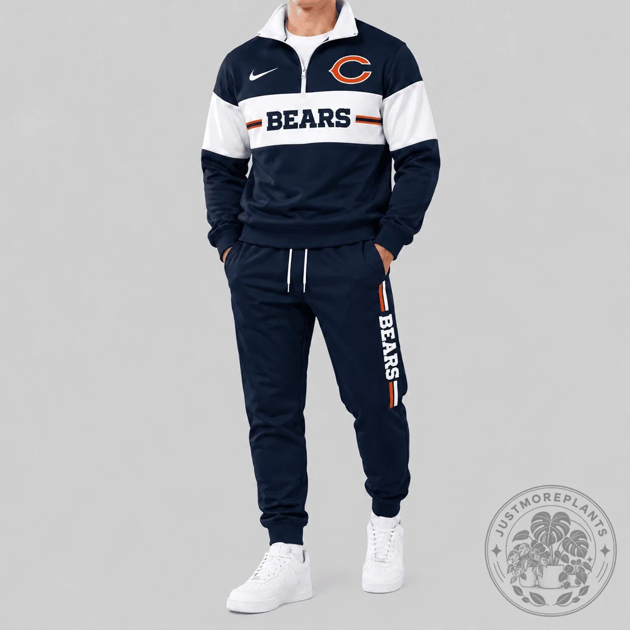 Chicago Bears National Football League Chest Stripe Quarter-Zip Sweatshirt